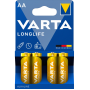 Батарейки VARTA AA LONGLIFE ALKALINE (BLI 4)