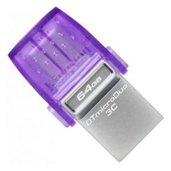 Флеш пам'ять KINGSTON 64GB DataTraveler microDuo 3C 200MB/s dual USB-A + USB-C (3716866)