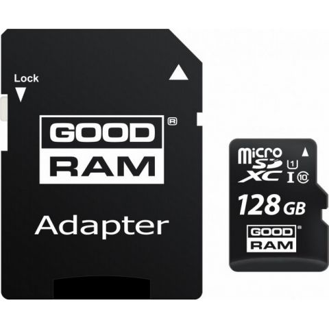 Карта пам'яті GOODRAM microSDXC 128G UHS-I class 10 +CD adapter (M1AA-1280R12)