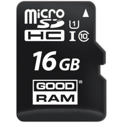 Карта пам'яті GOODRAM microSDHC 16GBUHS-I class 10+ SD Adapter (M1AA-0160R12)