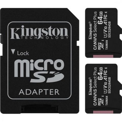 Карта пам'яті KINGSTON 64GB microSDXC Canvas Select Plus 10 0R A1 C10 (3614282)