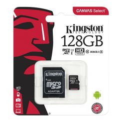 Карта пам'яті KINGSTON 128GB microSDXC Canvas Select Plus 100R A1 C10 (3614283)