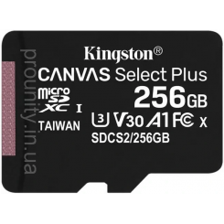 Карта пам'яті KINGSTON 256G micSD Select Pls 100R C10 (SDCS2/256GBSP)