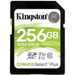 Карта пам'яті KINGSTON 256GB SDXC Canvas Select Plus 100R C10 UHS-I U3 V30 (3694821)