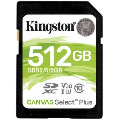 Карта пам'яті KINGSTON 512GB SDXC Canvas Select Plus (SDS2/512GB)