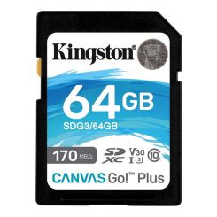 Карта пам'яті KINGSTON 64GB SDXC Canvas Go Plus 170R C10 UH S-I U3 V30 (SDG3/64GB)