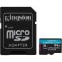Карта памяти KINGSTON 64GB microSDXC Canvas Go Plus 170R A2 U3 V30 Card + ADP (SDCG3/64GB)