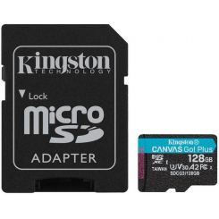 Карта пам'яті KINGSTON 128GB microSDXC Canvas Go Plus 170R A2 U3 V30 Card+ADP (3706135)