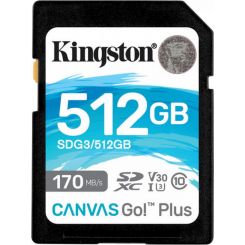 Карта пам'яті Карта памяти Карта памяти KINGSTON SDXC 512GB Canvas Go! Plus Class 10 UHS-I U3 V30 (SDG3/512GB)
