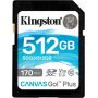 Карта пам'яті Карта памяти Карта памяти KINGSTON SDXC 512GB Canvas Go! Plus Class 10 UHS-I U3 V30 (SDG3/512GB)