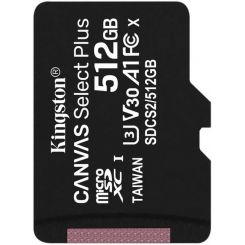 Карта пам'яті KINGSTON 512GB microSDXC Canvas Select Plus 1 00R A1 C10 Single Pack w/o Adapter (SDCS2/512GBSP)