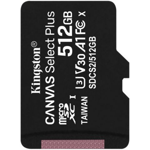 Карта пам'яті KINGSTON 512GB microSDXC Canvas Select Plus 1 00R A1 C10 Single Pack w/o Adapter (SDCS2/512GBSP)