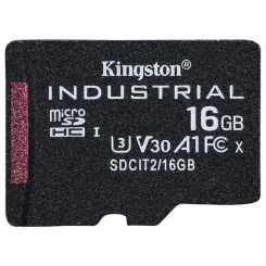 Карта пам'яті KINGSTON 16GB microSDHC Industrial C10 A1 pSL C Card Single Pack w/o Adapter (SDCIT2/16GBSP)