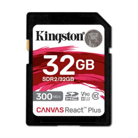 Карта пам'яті KINGSTON 32GB Canvas React Plus SDHC UHS-II 3 00R/260W U3 V90 (SDR2/32GB)