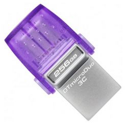 Флеш пам'ять KINGSTON 256GB DataTraveler microDuo 3C 200MB/s dual USB-A + USB-C (DTDUO3CG3/256GB)